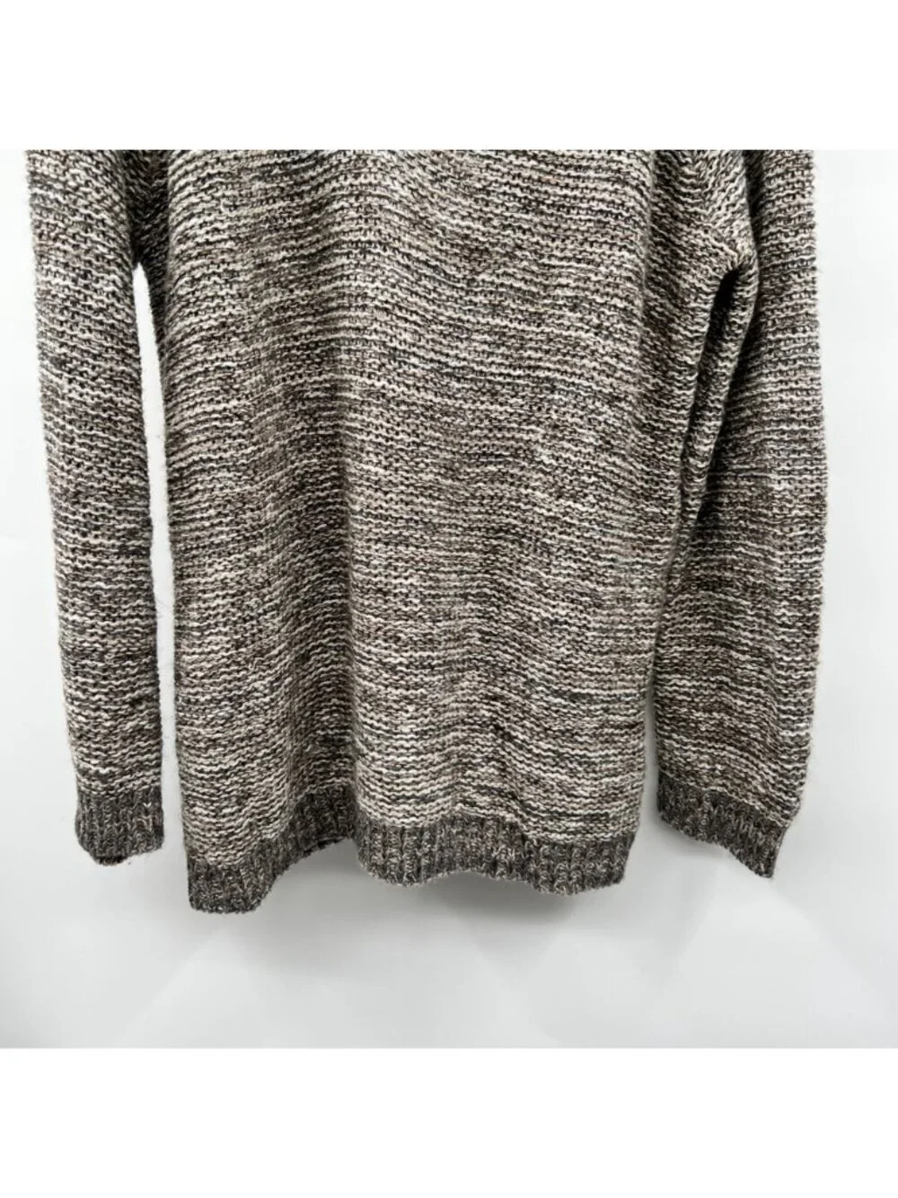 Susina Womens Knit Pullover Sweater Cut Out Brown/Multi Size Medium